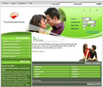 Dating Website Template Image