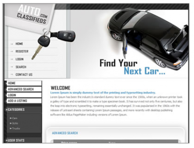 The Auto Classifieds Template Image